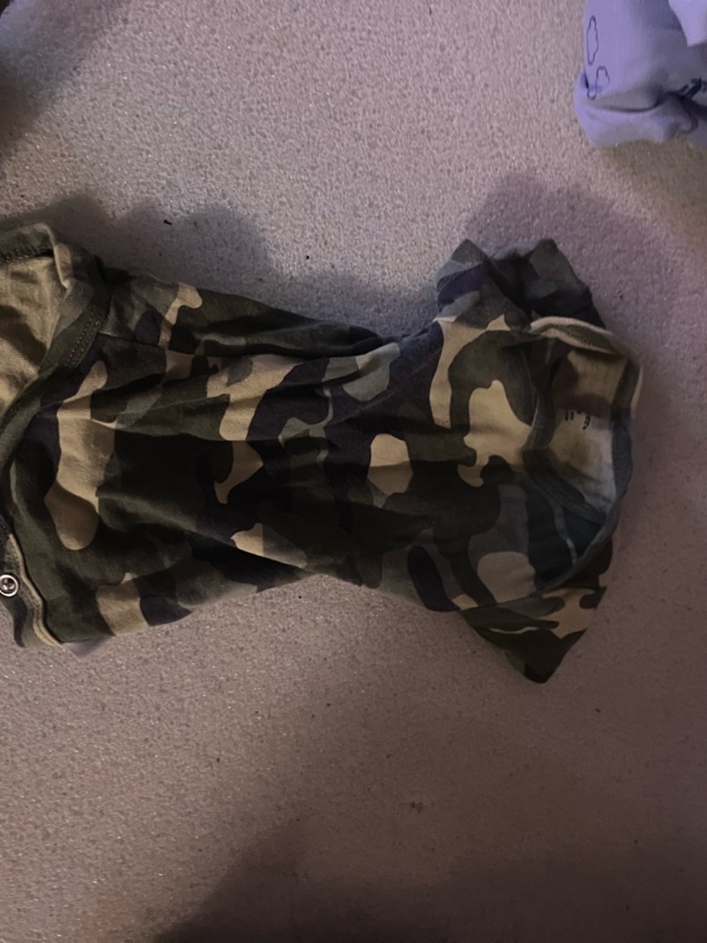 Camo Print Short-Sleeve Top